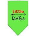 Mirage Pet Products Little BroTher Screen Print BandanaLime Green Small 66-200 SMLG